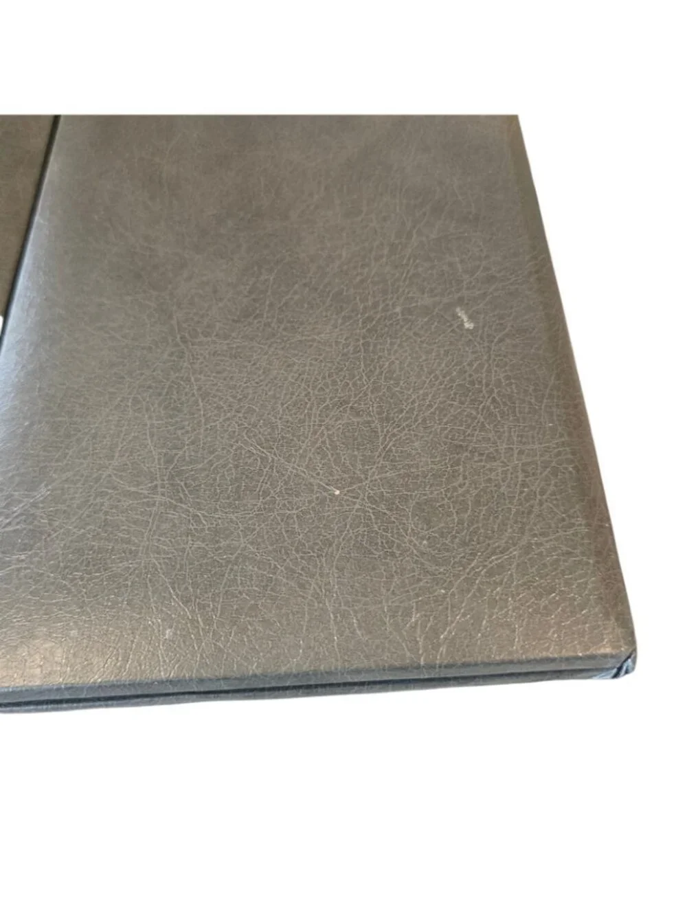 VTG Photo Folio Album Collage Picture Frame Leather Gray Made In USA Holds 3 X 5